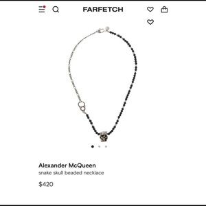 Alexander McQueen Snake Skull Beaded Necklace